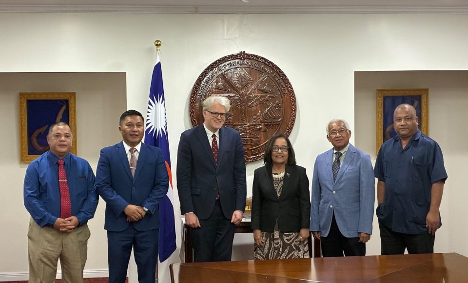 On October 13, Ambassador Aurelijus Zykas presented his credentials to Dr. Hilda C. Heine, President of the Republic of the Marshall Islands.
